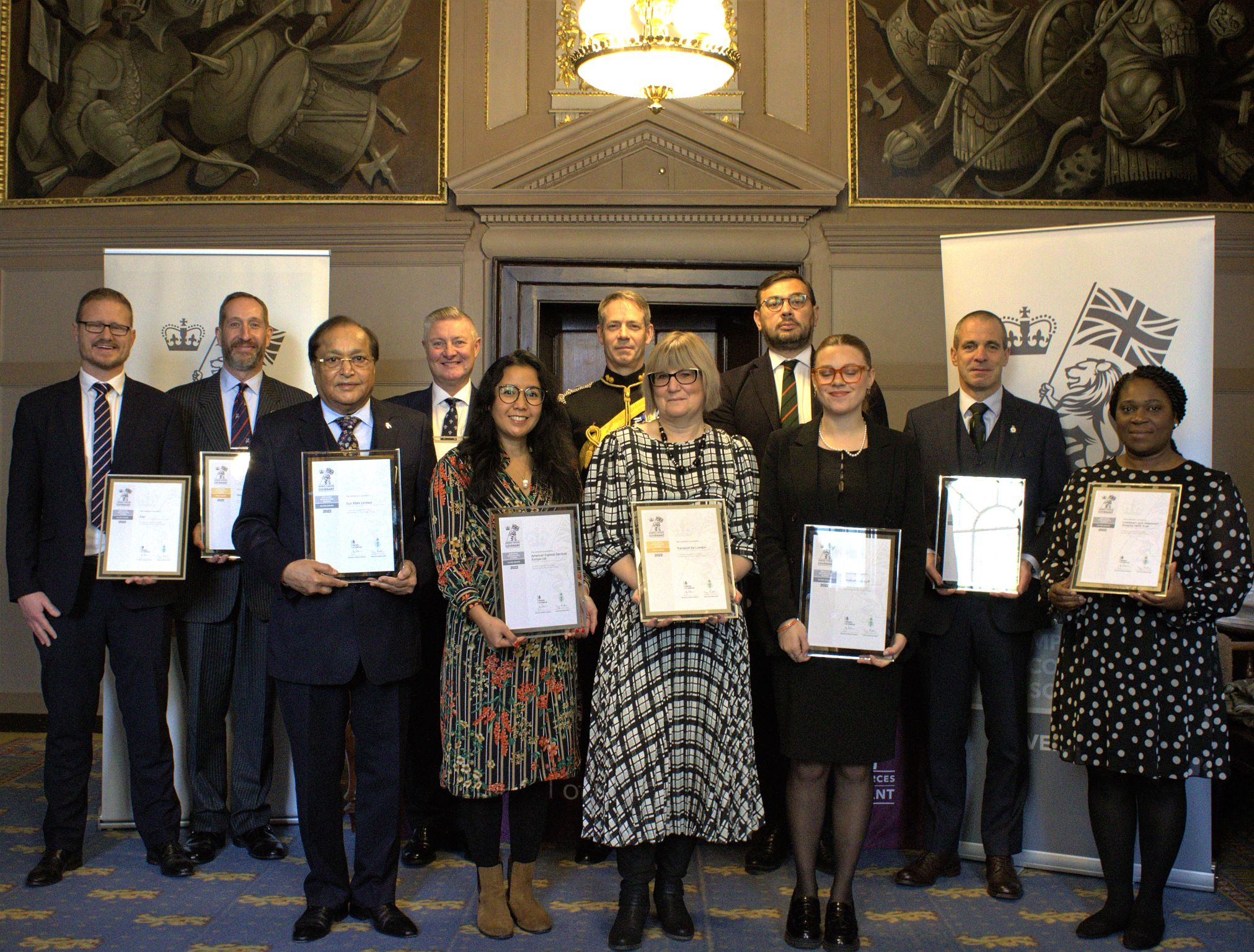 ERS winners revalidate their awards at a gun salute at the Honourable Artillery Company.