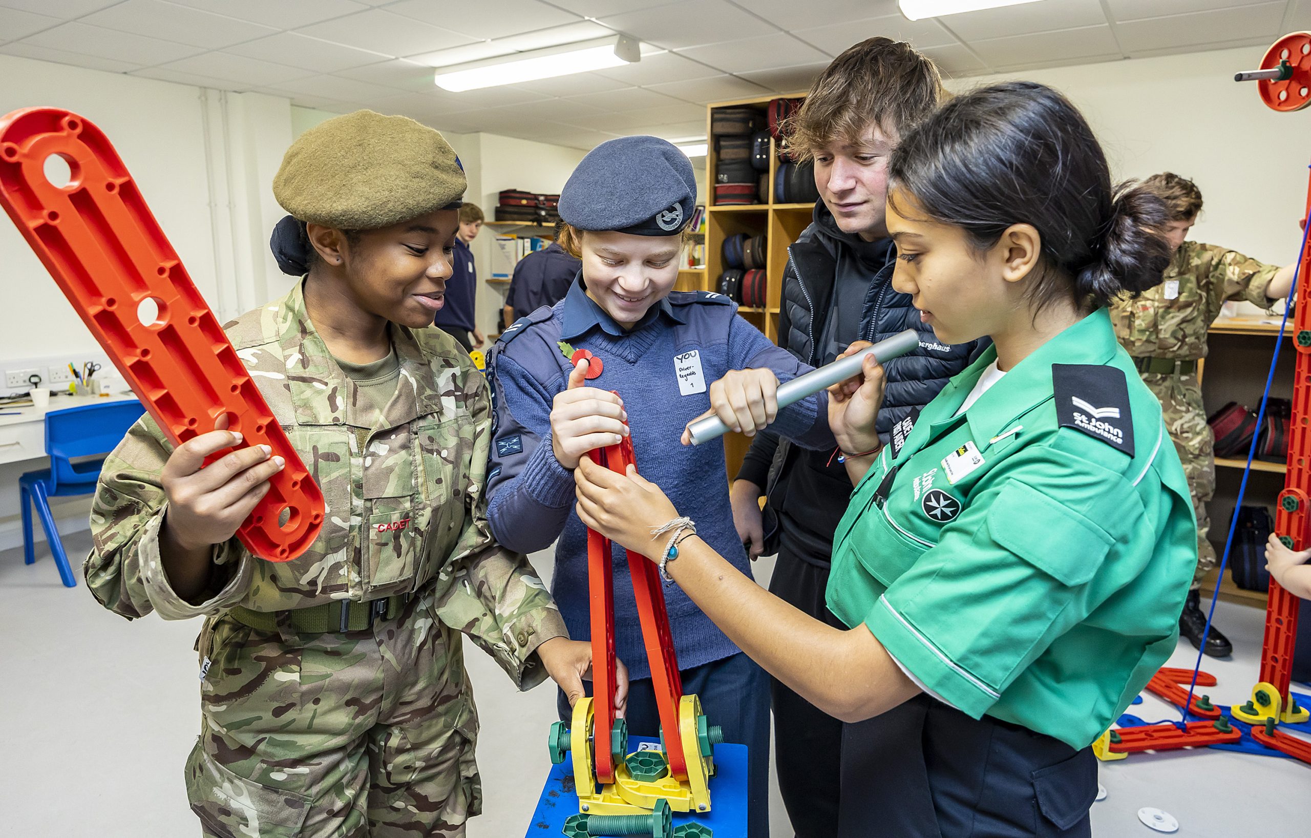 YOU London cadets solving a puzzle