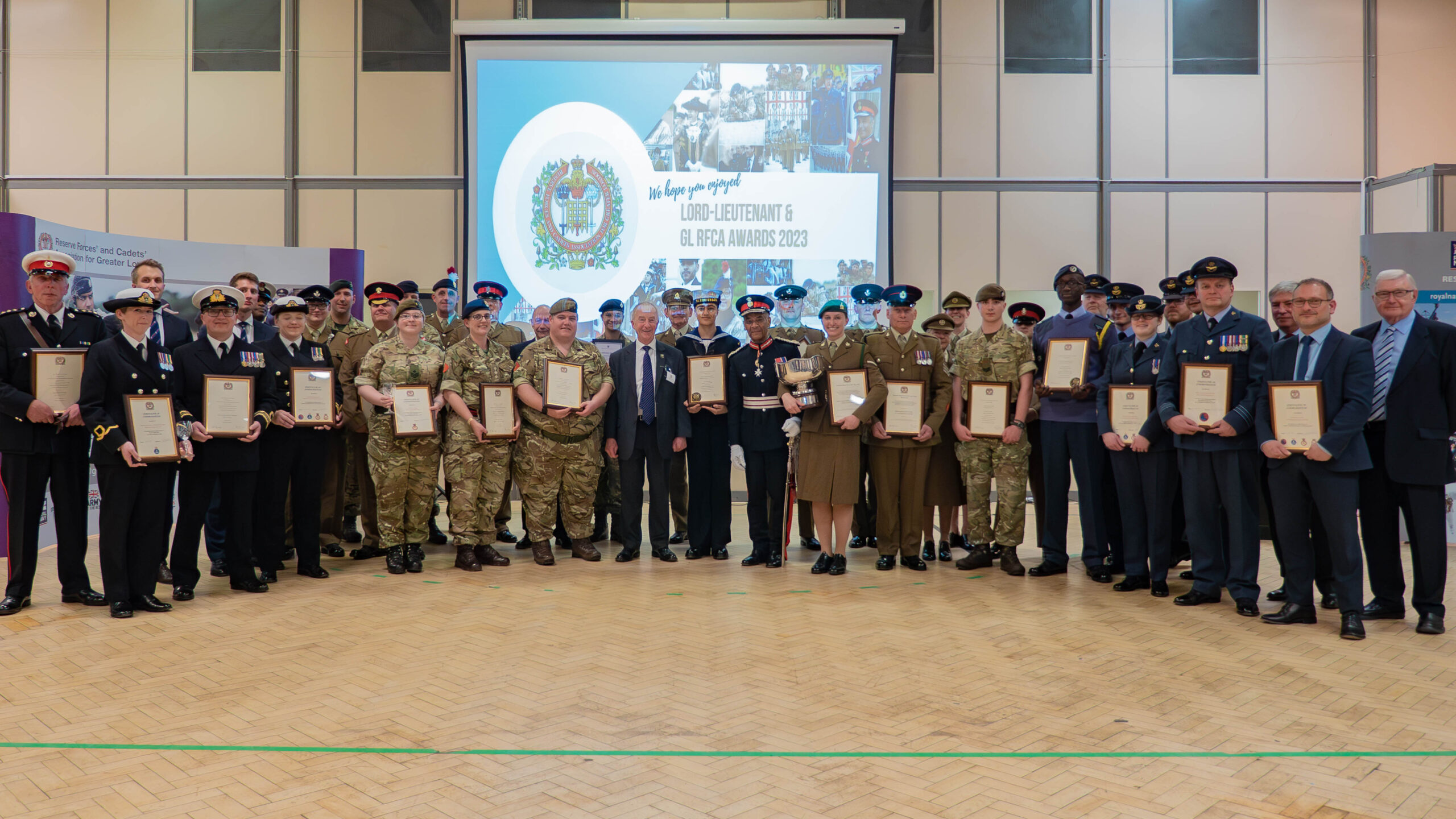 Lord-Lieutenant awardees with the Lord-Lieutenant of Greater London Sir Ken Olisa