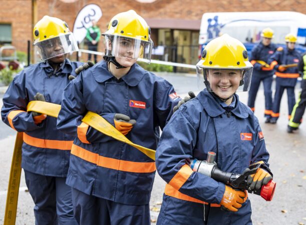 London Fire Brigade Cadets on an exercise