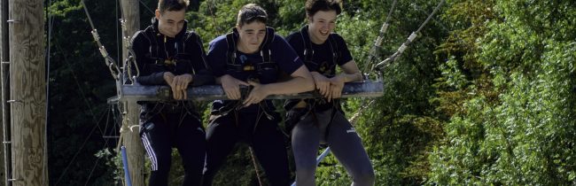 Cadets on adventure training at an annual camp
