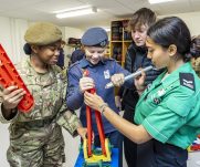 YOU London cadets solving a puzzle