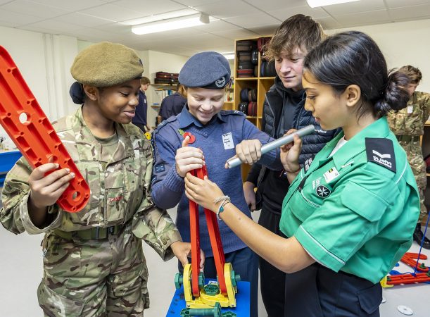 YOU London cadets solving a puzzle